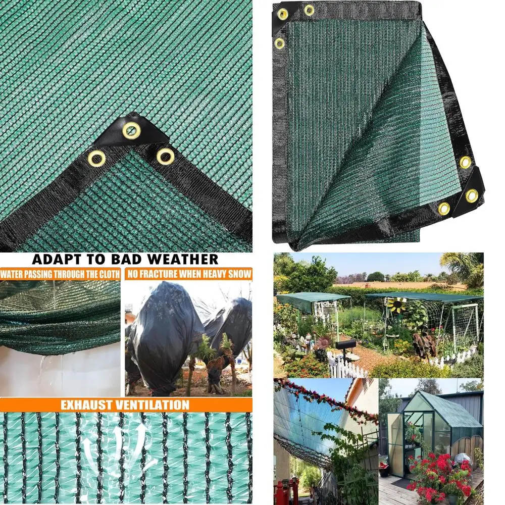 

70% Shade Cloth for Garden, 12ft x 20ft Outdoor Patio Sun Shade with Grommets, Ideal for Plant Cover, Porch Screen, Pergola, Gre