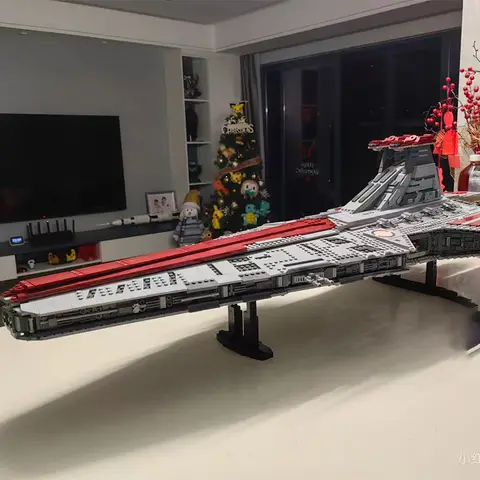 Lager NY Största Venator-klass Republic Attacks Cruiser Byggset Block Klossar Leksaker för Barn Födelsedagspresenter Dekorera 6 best sales Lego Venator - №5