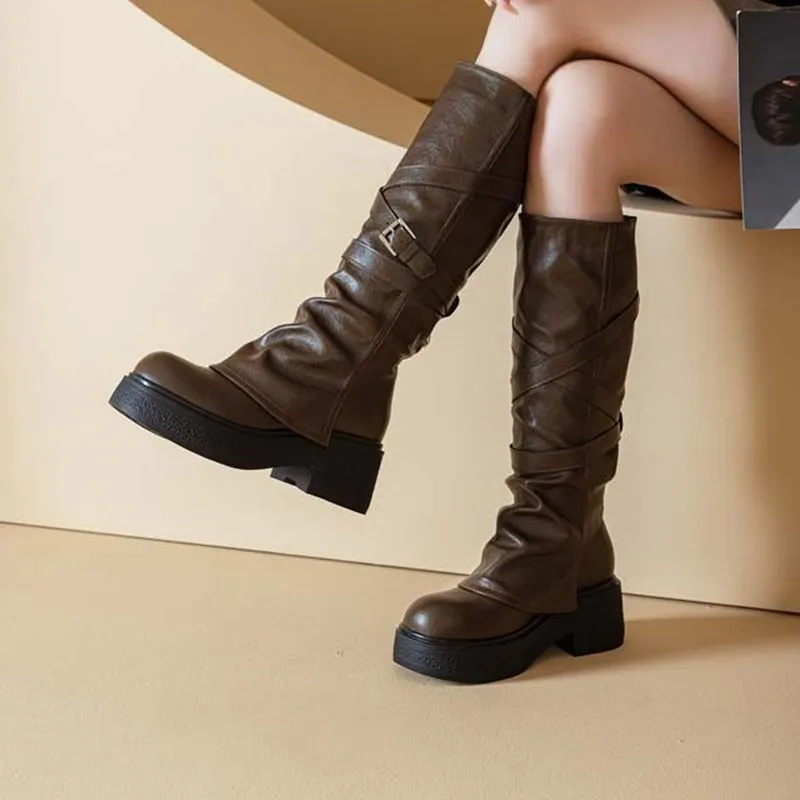 

Lady's Riding Boots 2025 New Autumn High Heel Boots For Women Fashiona Internal Height Increasing Princess Slim Boots For Women