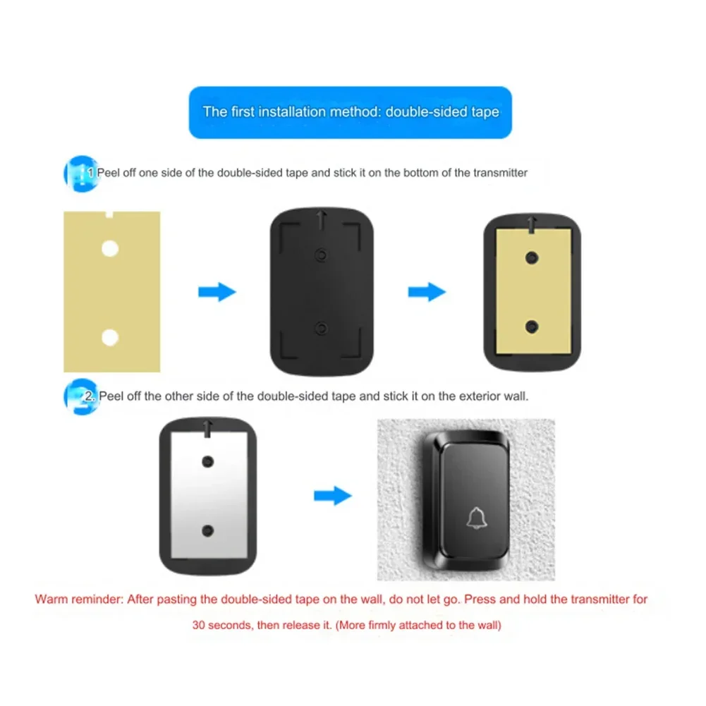 Wireless Door Bells 1000ft Home Ultra-long Distance One-to-one Electronic Doorbell Remote Control Elderly Patient Pager