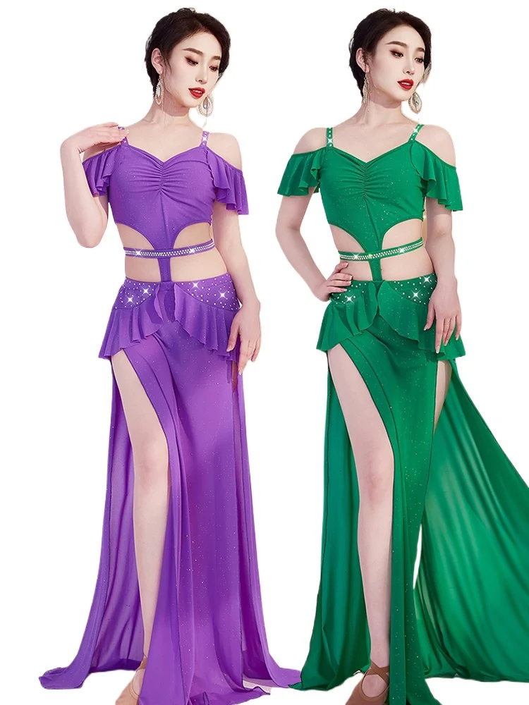 

2026 Belly Dance Skirt Practice Suit Long Skirt Bellydancing Dance Performance Costume DW286