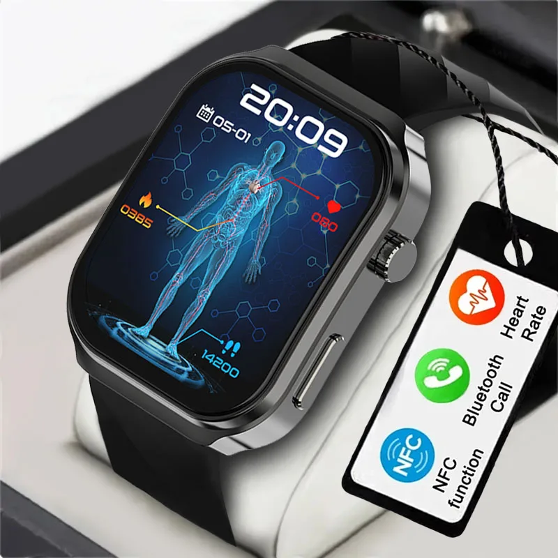 2024 New U13 Smart Watch 2.1-inch Square Screen 320 * 386 Resolution Heart Rate and Blood Pressure Monitoring Men\'s Smart Watch