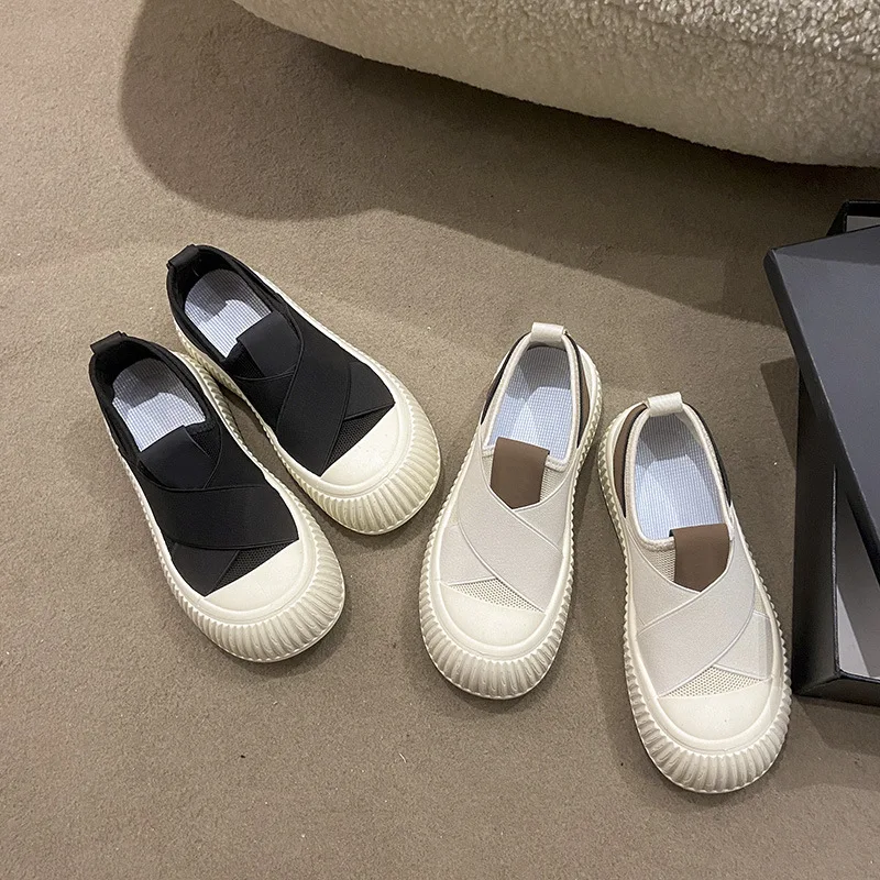 2026 New Retro Casual Shoes, Korean Style Breathable Sports Skate Shoes, Anti-slip Wear-resistant Low Cut White Sneakers view 2