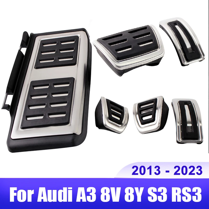 

For Audi A3 8V 8Y S3 RS3 Sportback Cabrio 2012 - 2020 2021 2022 2023 Car Accelerator Brake Foot Rest Pedal Cover Pad Accessories