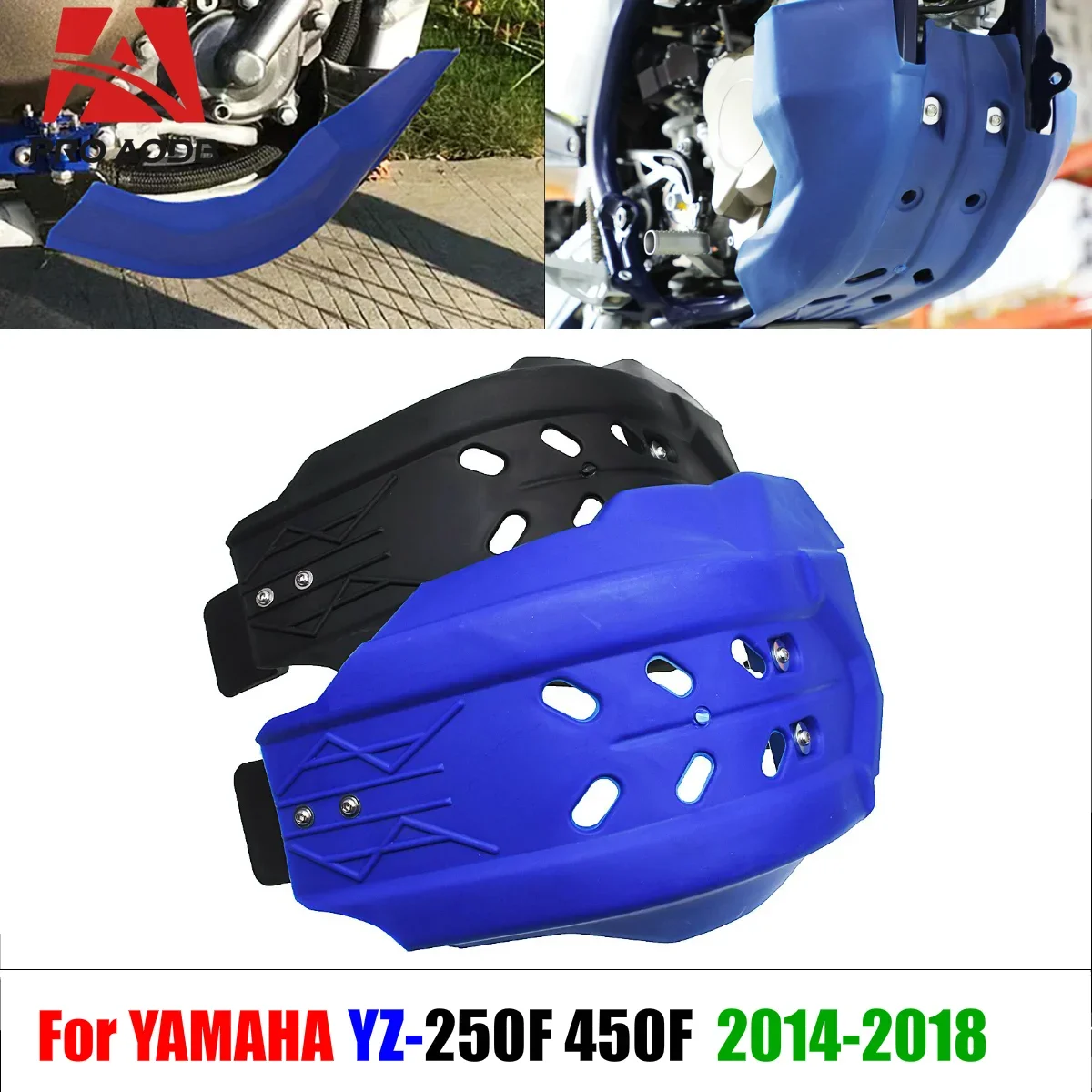 

For Yamaha Motorcycle YZ250F 2014-2018 YZ450F 2014-2017 Stylish and Functional Skid Plate Engine Guard Cover Protector