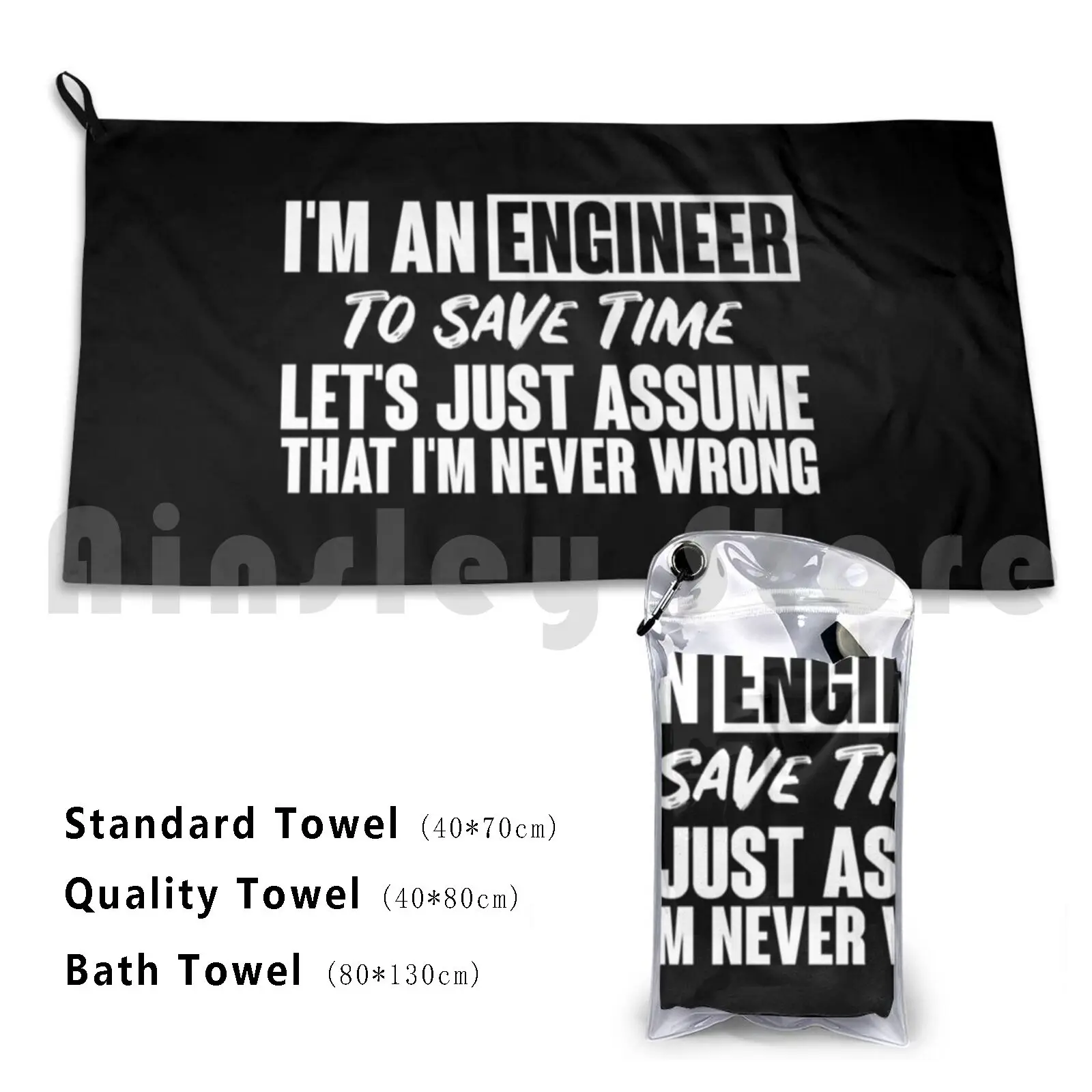 Towel Engineer Gifts Idea-Cute Engineering Sayings-Gift For Dad , Mom , Sister , Brother , Coworker