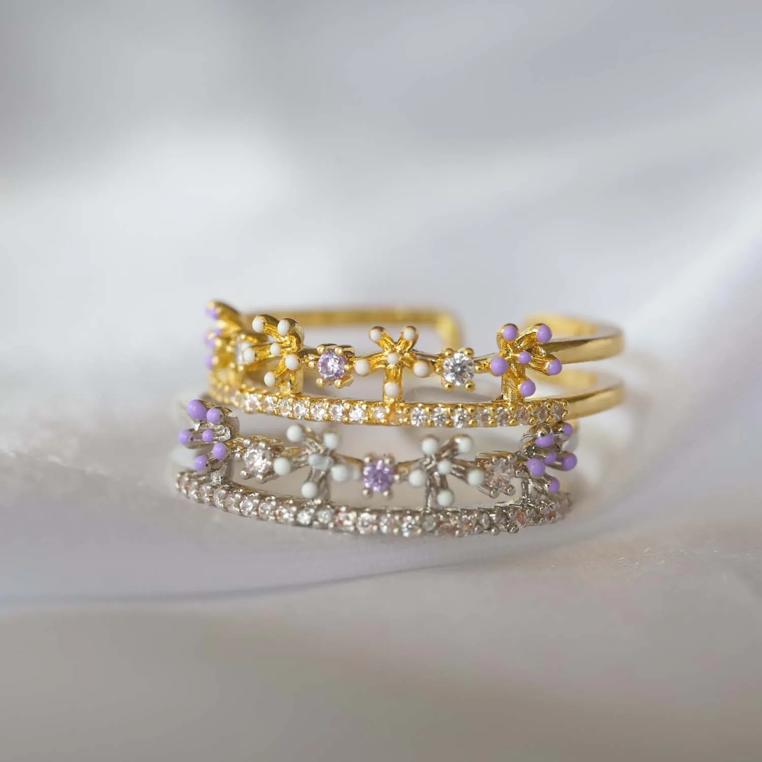 Новые регулируемые винтажные милые эмалированные кольца с цветком ромашки для женщин, модные ювелирные изделия, подарки