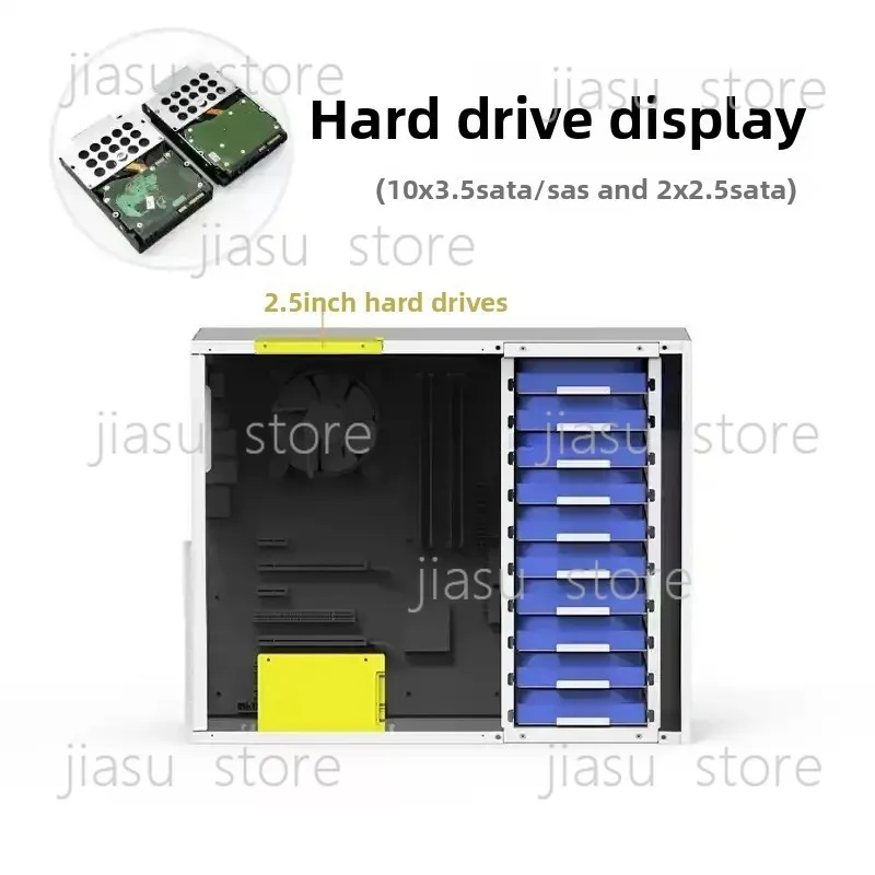 for B10 10-bay NAS Case Can install ATX large power supply - view 4