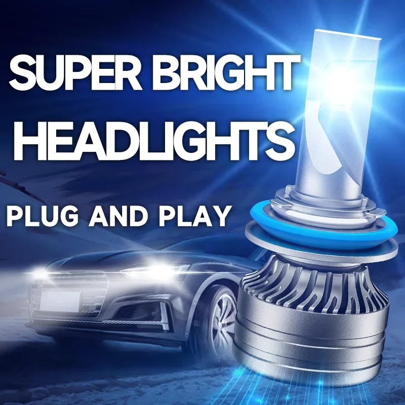 

Автомобильная светодиодная фара H7 LED H4 H1 H8 H11 HB3 HB4 9005 9006 9012 6000K 300W 36000LM Автоматическая светодиодная лампа Турбо противотуманная фара 12 В