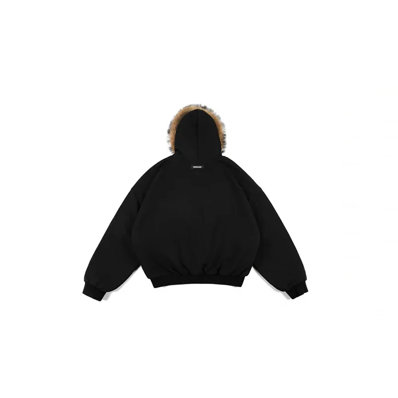 เสื้อฮู้ดซิปสองด้านลายพรางแฟชั่นสตรีทสไตล์ยุโรปและอเมริกาใหม่ประจำฤดูใบไม้ร่วงและฤดูหนาวปี 2025