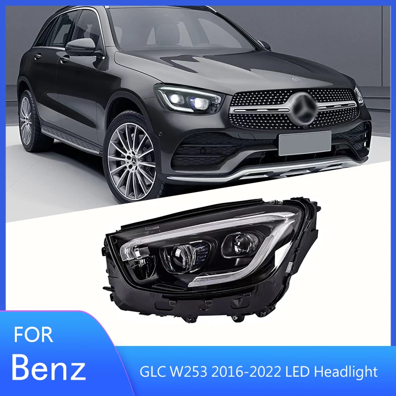 

Pop Car Lights For Benz GLC W253 LED Headlight 2016-2022 GLC300 GLC260 Head Lamp DRL Projector Lens Accessories
