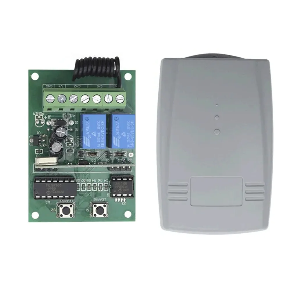 Universal Garage Door Remote Control Receiver 2CH For ERREKA ACM CAME DEA DOORHAN AT-4 DITEC 433mhz Fixed Rolling Code