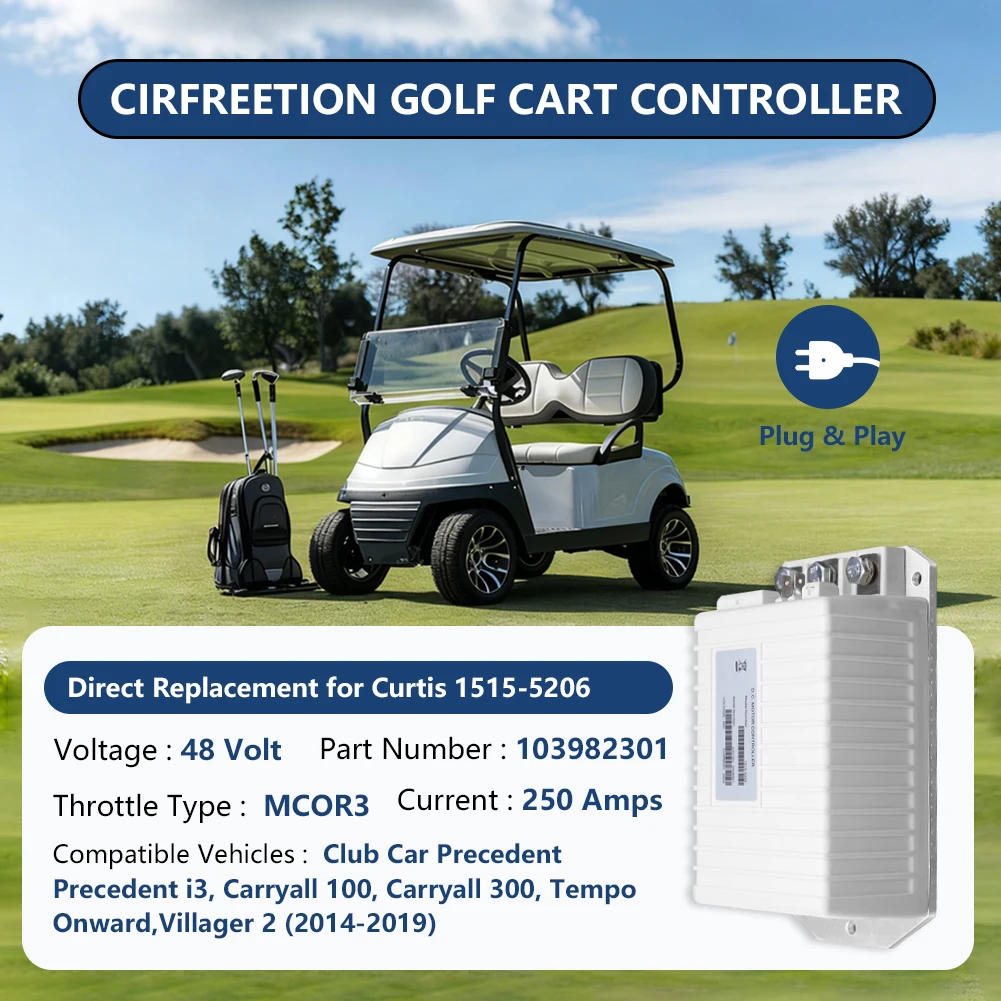 48V 250A Motor Speed Controller 1515-5206 for Curtis Club Car Precedent Tempo Onward Carryall 2014-UP Golf Carts