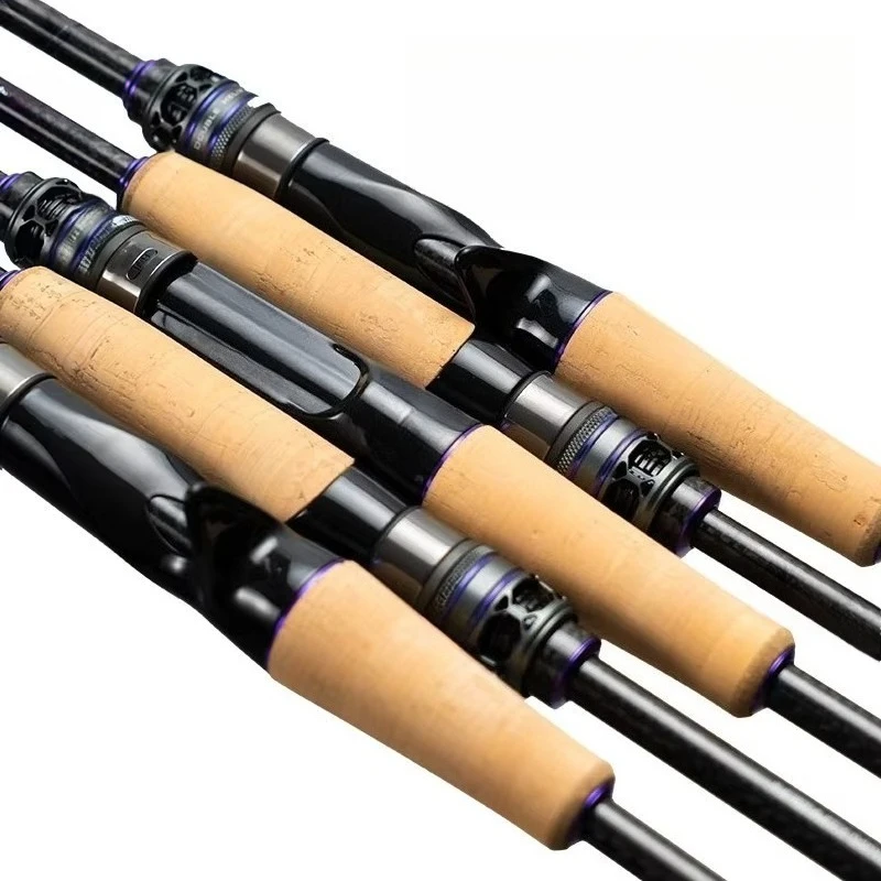 Single/Double Section Fishing Rod for Mandarin Fish & Bass Lure Straight Handle Guides
