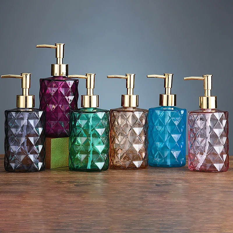 

Portable Glass Travel Liquid Soap Dispenser 330ml Hand Sanitizer Container Shampoo Body Wash Bathroom Accessories