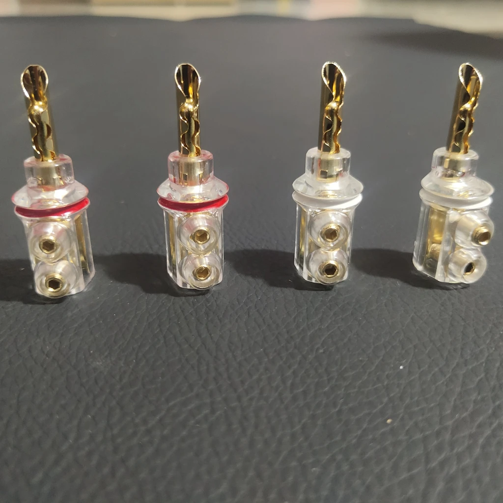 Oryginalna WBT bez lutowania plug d/U szpadla pozłacana wtyczka bananowa Audio BFA Hifi 4mm dla kabel głośnikowy Adapter złącza 4 sztuk/zestaw