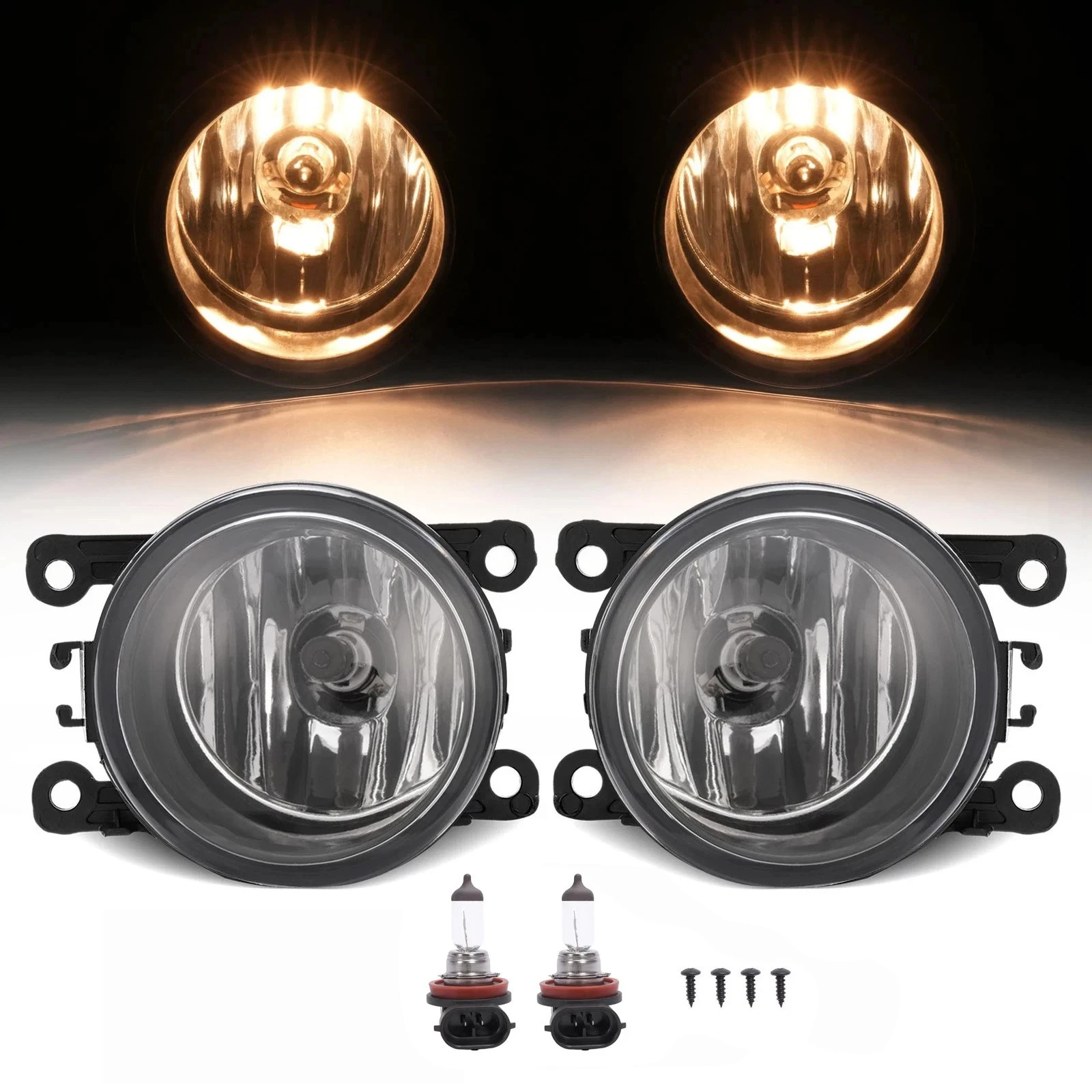 For 2012-2015 Honda Pilot Front Bumper Fog Lights Driving Lamps w/Bulb Pair