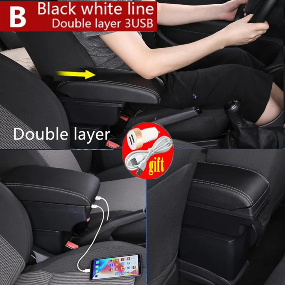 For Toyota Hilux Armrest box For Toyota Hilux Car Armrest Interior Dedicated Retrofit Center Storage box Car Accessories