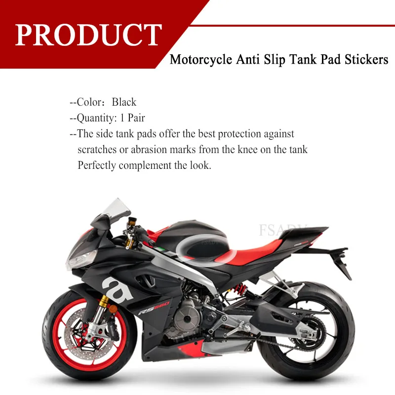 Motorcycle Side fuel tank pad Tank Pads Protector Stickers Side Sticker For Tuono 660 RS660 RS 660 Tuono660 rs660 2021 2022