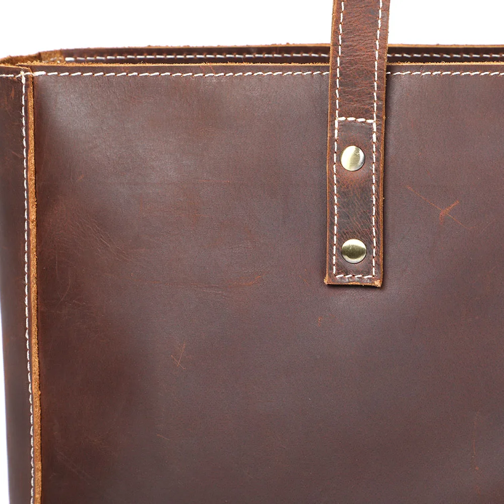 S.WORKER Vintage Echtleder Herren-Aktentasche 16" Laptop-Tasche Crazy Horse Leder Schultertasche Rindsleder Geschenkidee für Männer – Detail 24
