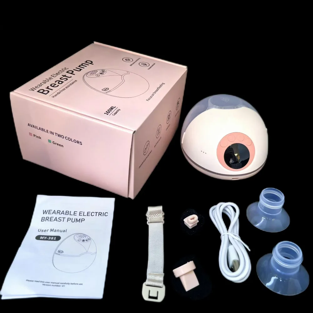 

Portable Electric Breast Pump Milk Level Monitor Hands-free Wearable Breast Pump Dust Cover Four Mode Anti Backflow Design