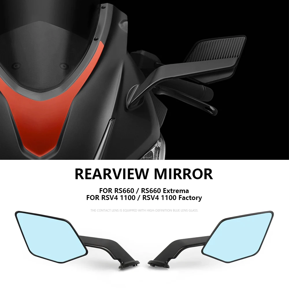

RS660 2020-2024 Stealth Sport Winglet Mirror Kits Adjustable Stealth Max Mirrors For Aprilia RS 660 RSV4 1100 Rearview Mirror