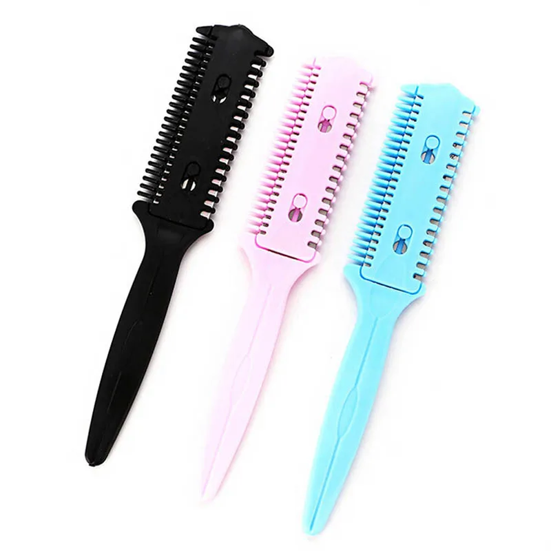 Trimmer Styling Tool 1Pc Safety Hairdressing Thinning Trimmer Colorful Hair Razor Comb Scisso Men Women Hair