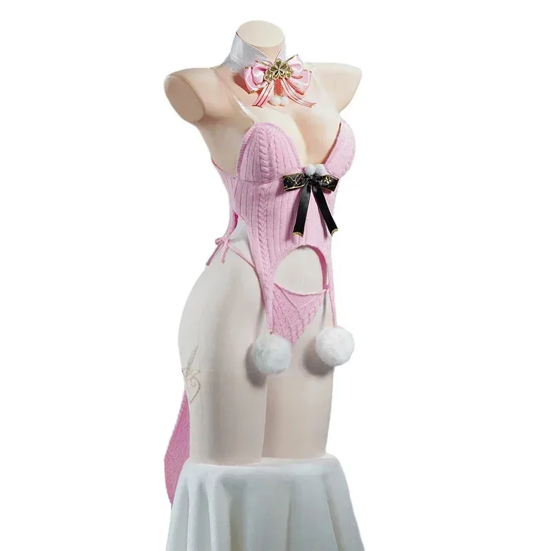 

d'Azur Lane Costume Bunny Suit Dress Owari Pink Sweater Dishwash Design Anime Cosplayc;3.k'6;d.a;