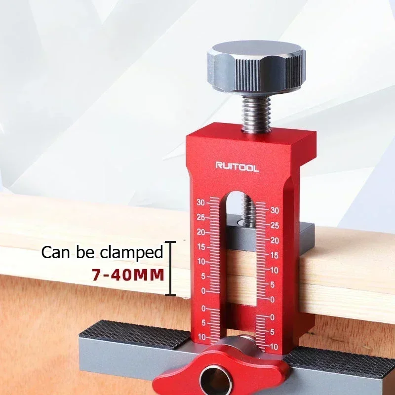 Aluminum Alloy Woodworking Jig Adjustable High-precision Anti Slip Gasket Carpenter Doweling Drilling Guide Locator Durable Tool