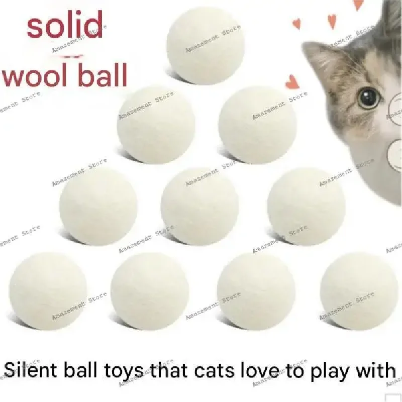

cat wool pom-pom silent self-hi gnawing teeth kitten grinding teeth teasing cat interactive cat wool ball