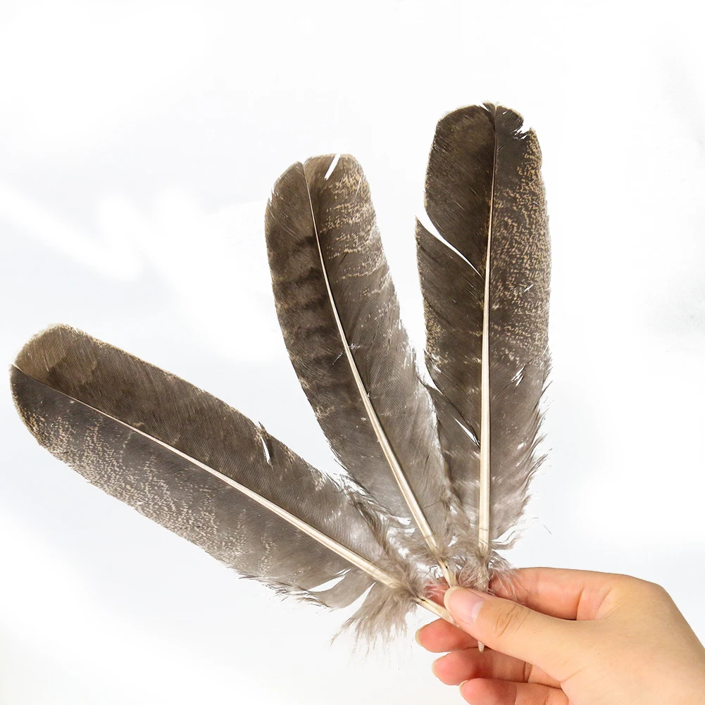 Muy Bien 5pcs Natural Turkey Feather Sewing Hair Accessories Headwear Hat Mask Handmade Jewelry Feather Decorations