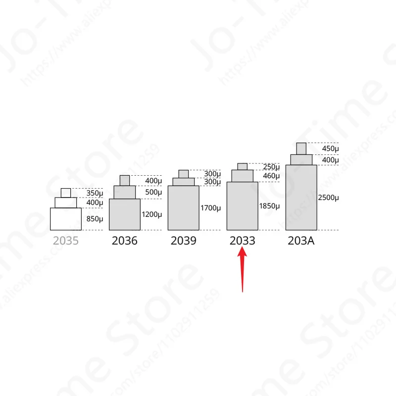 2033 Beweging Miyota 2033 Beweging Met Hogere Handhoogte Die Ontwerpen Mogelijk Maakt Die Profiteren Van Kiesdiepte 3 Handen