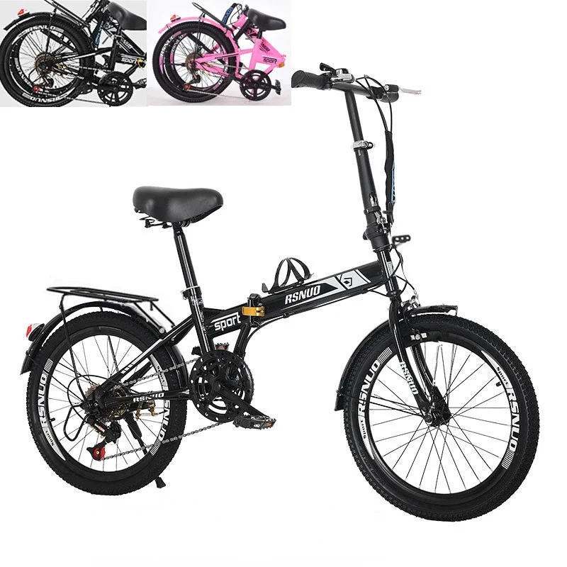 Folding Bicycle Portable 20 inch Adult Variable Speed Student Bicycle Men's and Women's Ultra Light Small Bicycle