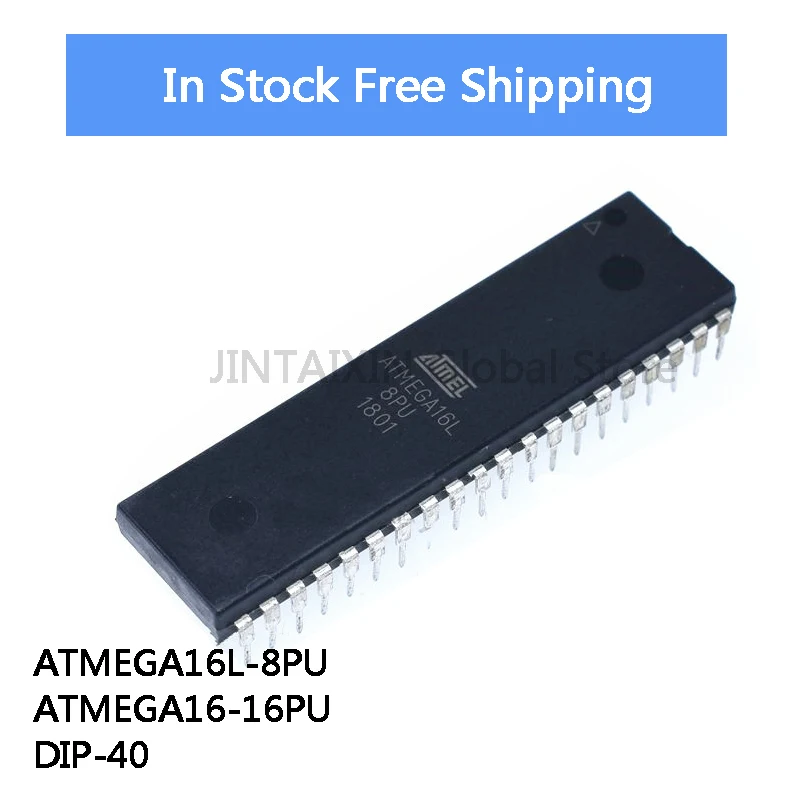 2Pcs ATMEGA16L-8PU ATMEGA16L 8PU ATMEGA16-16PU ATMEGA16 16PU DIP-40 IC Fast Shipping In Stock Wholesale