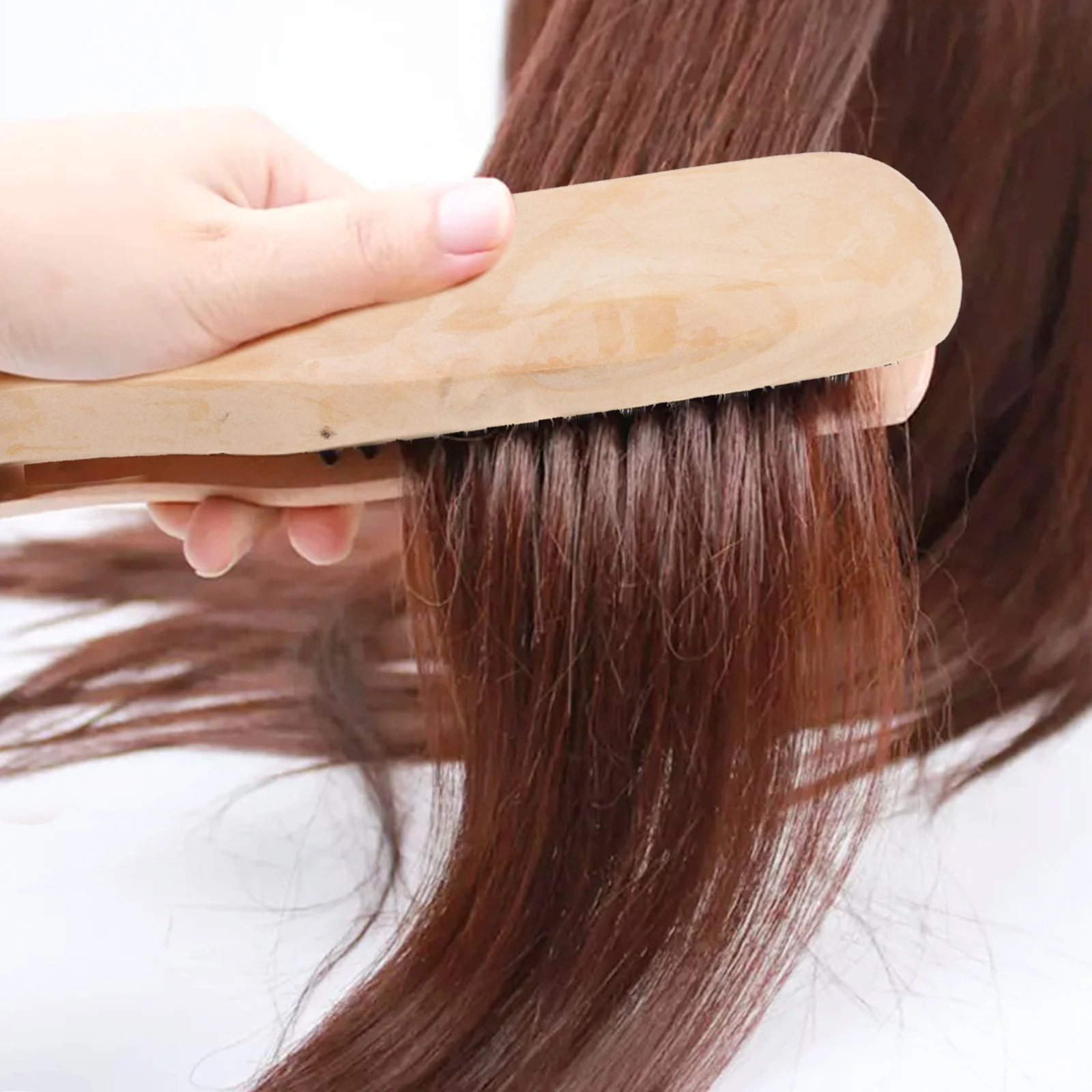 2 قطعة مشط فرد الشعر على شكل حرف V بمقبض خشبي وقبضة مريحة للاستخدام في صالونات التجميل الاحترافية ومستلزمات قص الشعر #1