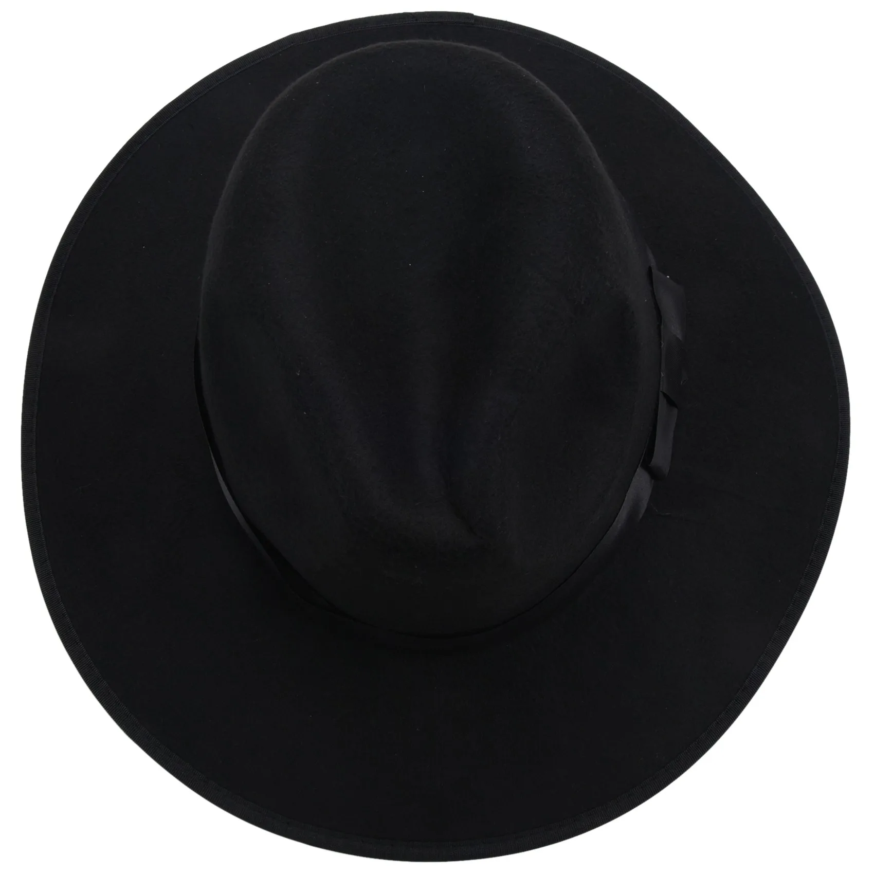 Unisex Men Women Hats Caps Panama Fedora Trilby Straight Wide Brim Hard Felt Black