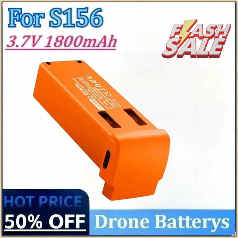 

Upgraded 3.7V 1800mAh High Quality Replacement Drone Battery for S156 RC Quadcopter Fly 15min Time Battery Accessory Parts