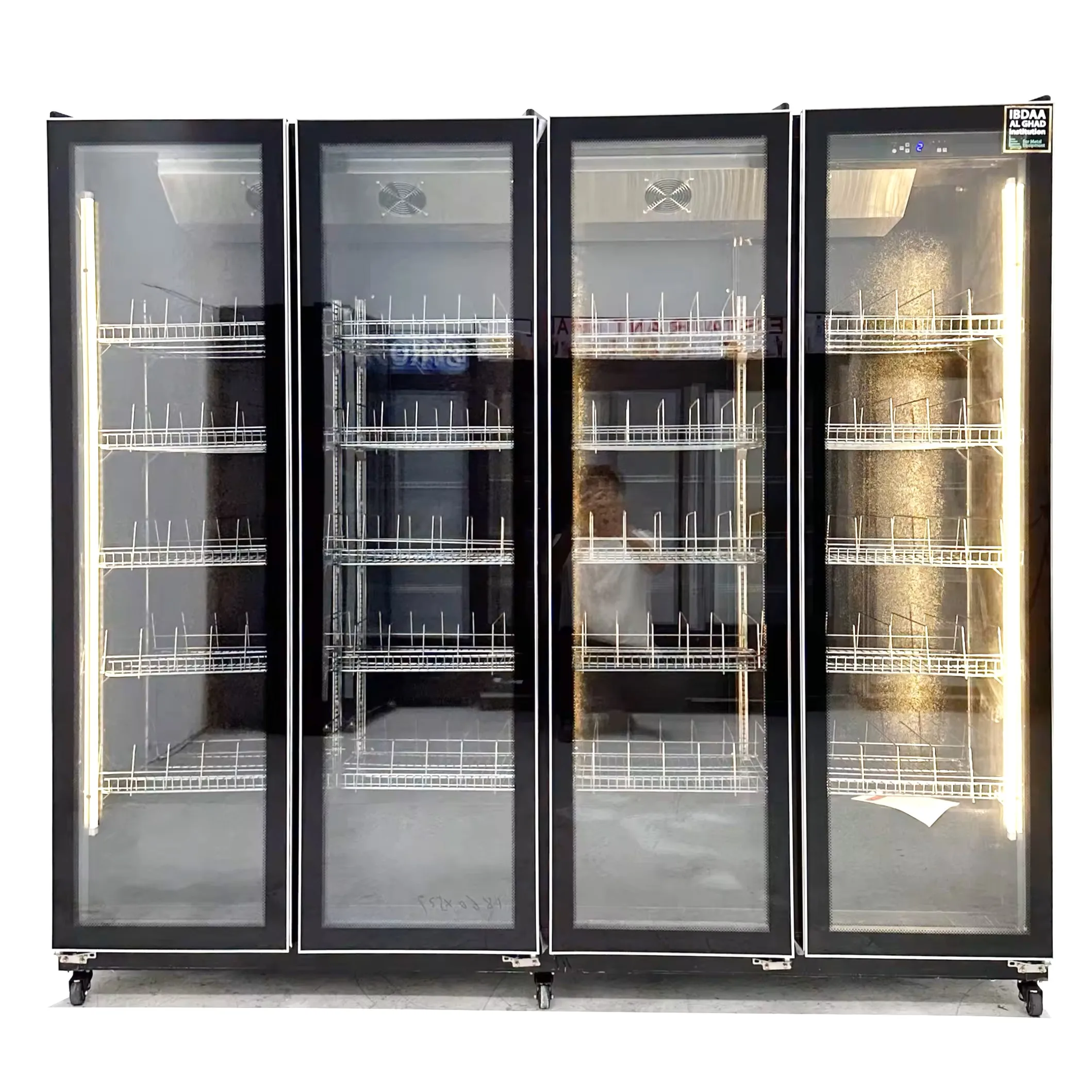 Commercial Display Refrigerator Milk Drink Beverage Cola Cooler Chiller Glass Door Red Wine Fridge view 2