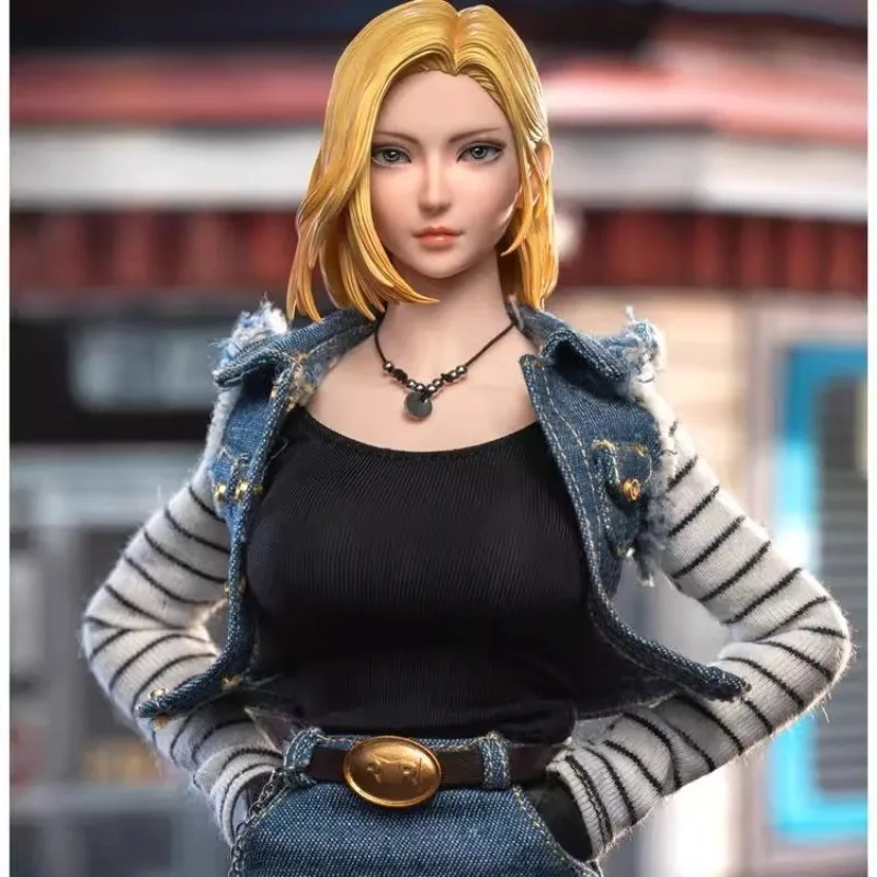 1/6 Scale Vintage Casual Clothing Long Sleeves Denim Shorts Boots with Head Carved  for 12