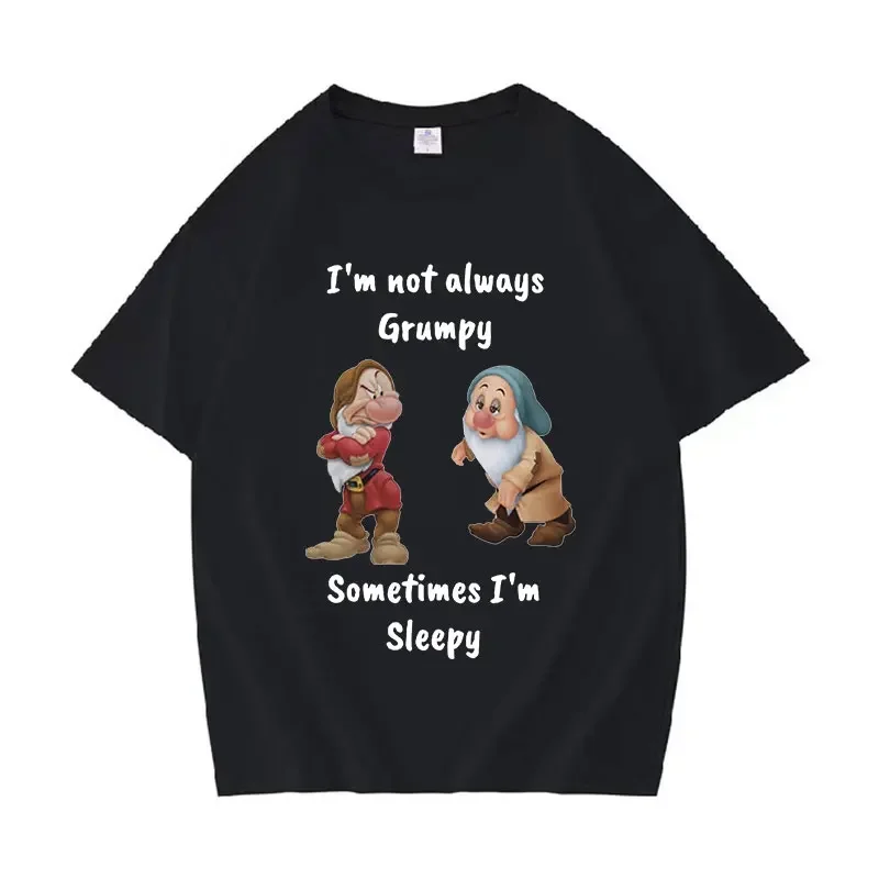 

I'm Not Always Grumpy Sometimes I'm Sleepy Meme T Shirt Grumpy Dwarf Funny Tops Men Women T-shirts T-shirt