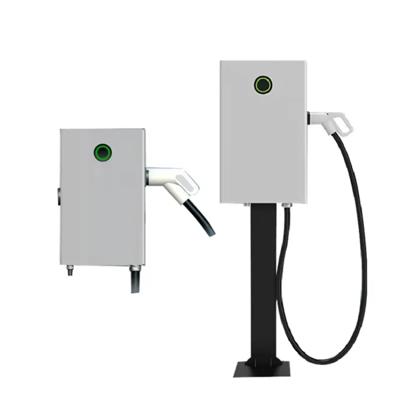 Commercial Ocpp Mennekes  32A  3 Phase 7kw 22kw Dual Connector Wallbox Fast Electric Charging EV Charger