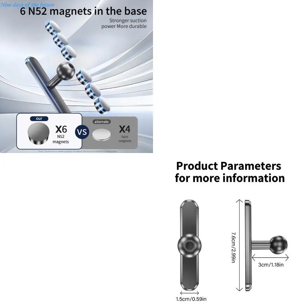 

Сверхмощный магнитный кронштейн для телефона, двухсторонняя клейкая тонкая профильная основа для ограниченного пространства, для