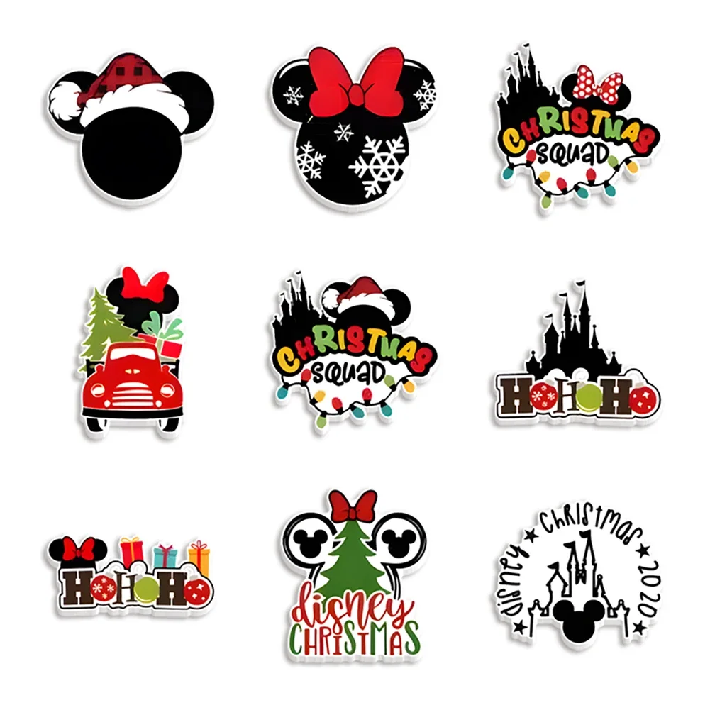 

Disney Castle Planar Resins Mickey Head Acrylic Phone Charms Flatback Christmas DIY Party Accessories 30 Pcs/lot