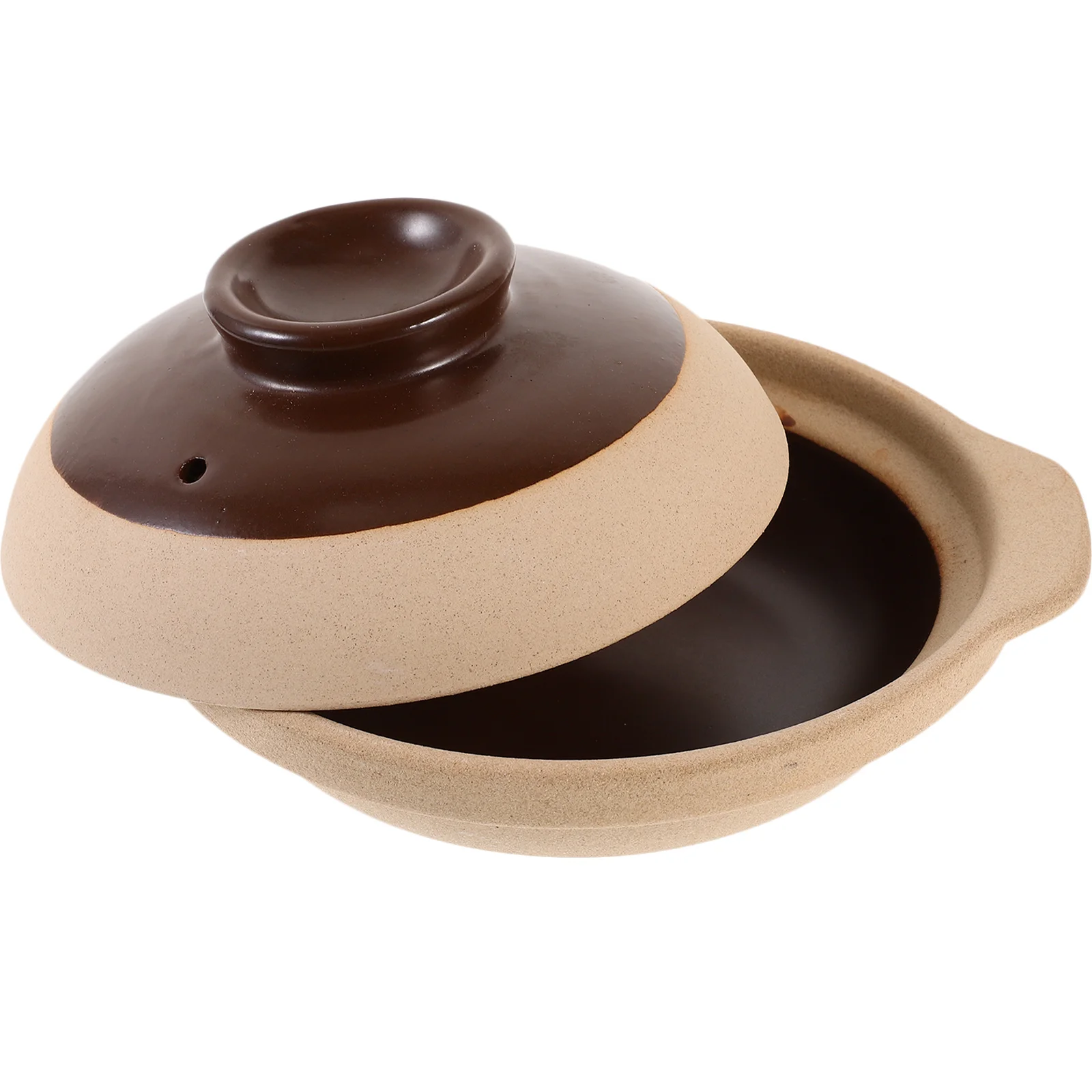 

1Pcs Casserole Cookware High Grade Ceramic Even Heating Fast Cooking Flat Base Stew Pot for Stove Home Use