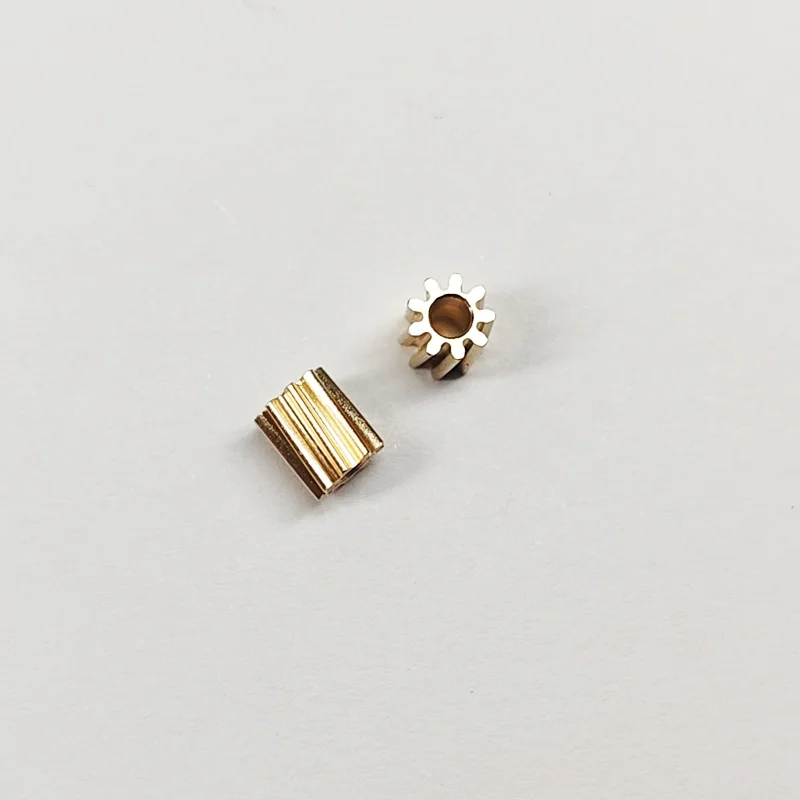 2pcs/lot 0.4 Module 9T Helical Gear, 6.5° Helix Angle,Small Module Precision Metal Pinion Gear for Motor Shaft