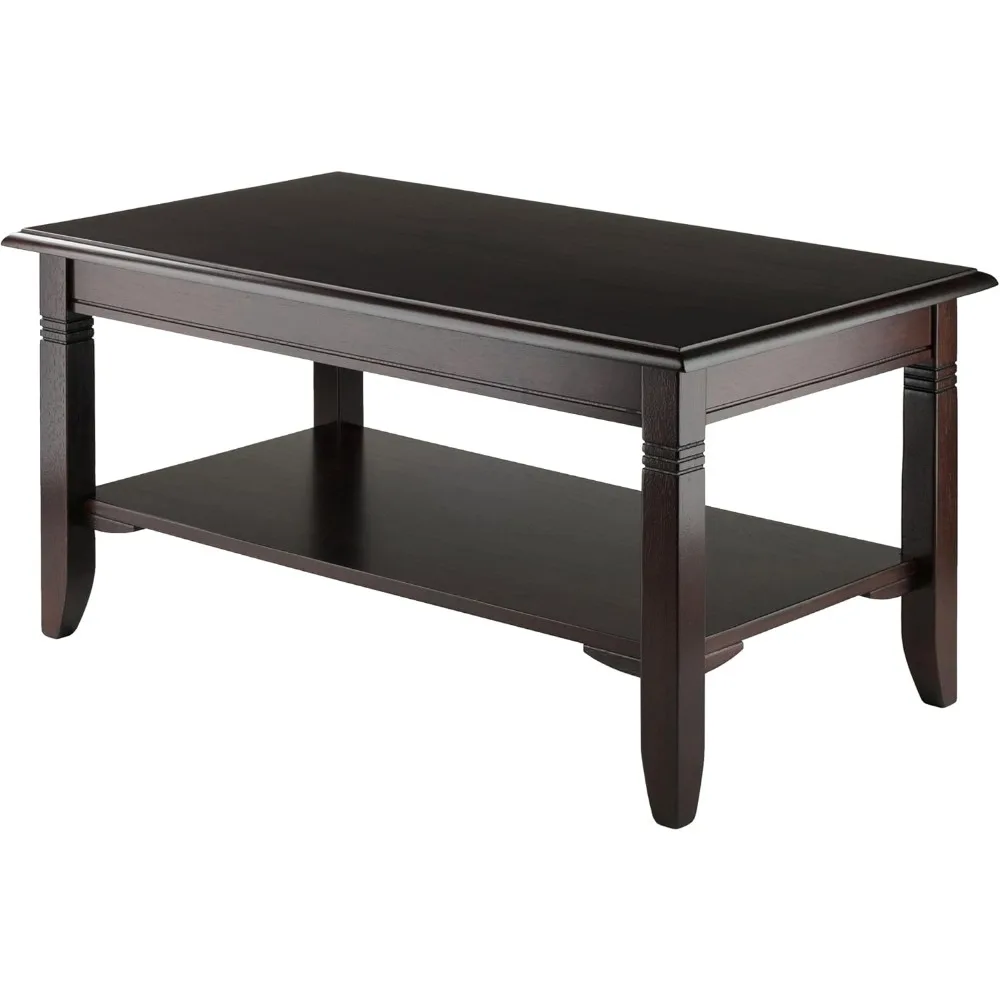 Composite Wood Coffee Table for Family Living Room, Outdoor, 18.03 in. x 37 in. x 21.02 in.