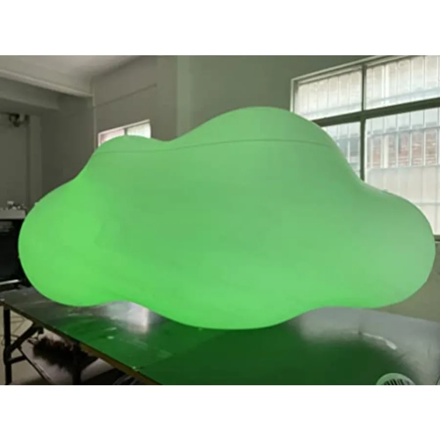 

PVC inflatable cloud balloons with LED lights for event, trade show, exhibition, party decoration white, lightweight and eye-ca