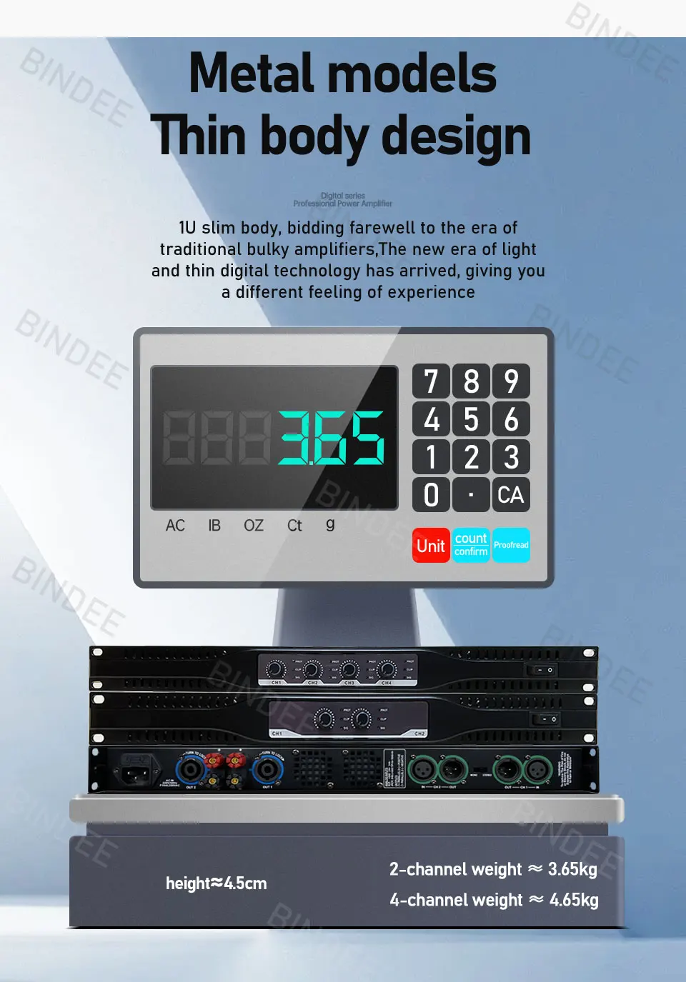 2/4 channel professional digital power amplifier for DJ church wedding school performance home outdoor activity equipment