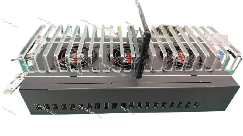 20-Port USB Hub for Mobile Farmhouse Boxes, Computer Screen Mirroring, and Music Production