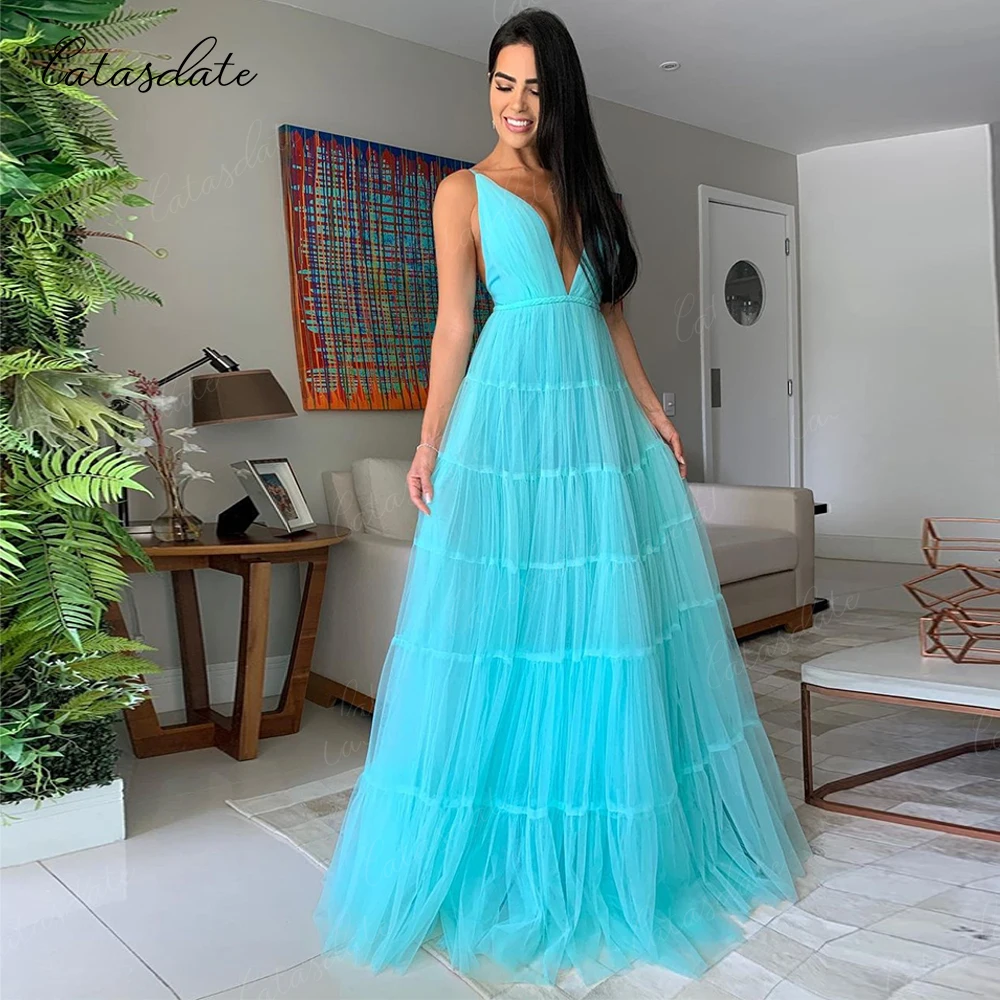 Catasdate Puffy Evening Dresses A Line Party Dresses Women Evening Formal Prom Dresses 2024 vestidos de fiesta